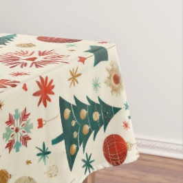 Toalha De Mesa Padrão de Festas de Inverno Festivas