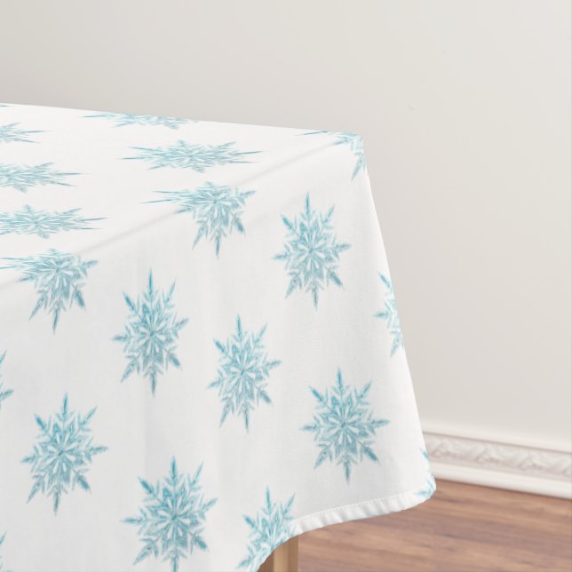 Toalha De Mesa Padrão de floco de neve em branco (Posição Original)