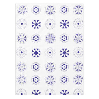 Toalha De Mesa Padrão de flor de linha azul