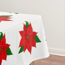 Toalha De Mesa Padrão de Flor Grande de Poinsettia em Tablecloth