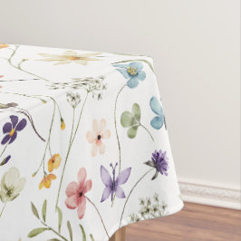 Toalha De Mesa Padrão De Flor Selvagem E Borboletas