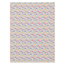 Toalha De Mesa Padrão de flor silvestre simples cinza