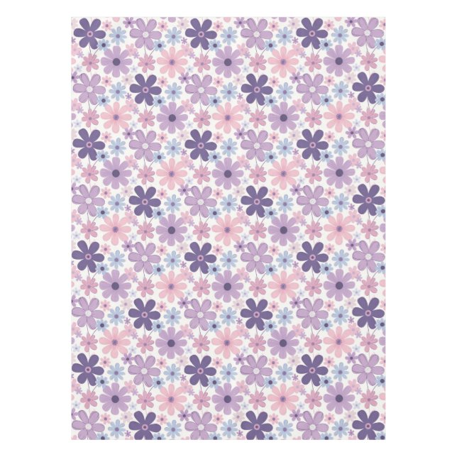 Toalha De Mesa Padrão de Flor Y2K (Frente)