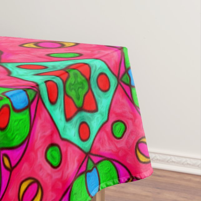 Toalha De Mesa Padrão de Flores de Abstrato exclusivo (Posição Original)