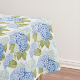 Toalha De Mesa Padrão de Flores de Hidrangea Azul Elegante