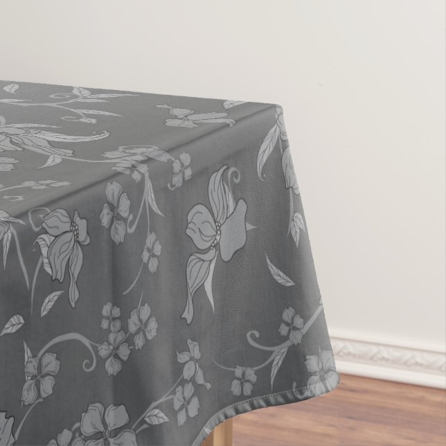 Toalha De Mesa Padrão de Flores Sinistras 3 (Posição Original)