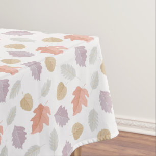Toalha De Mesa Padrão de Folha de Folha de Pastel Suave outono