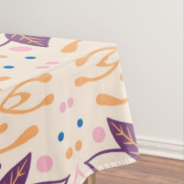 Toalha De Mesa Padrão de Folhagem Moderna de Folhagem Colorida