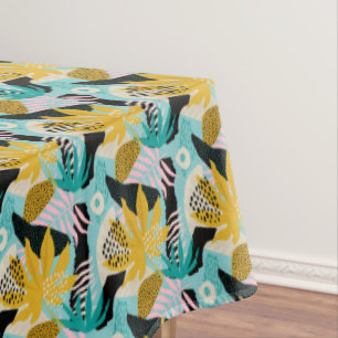 Toalha De Mesa Padrão de Folhas da Floresta Tropical