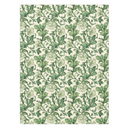 Toalha De Mesa Padrão de folhas de acanto verde escuro ornamentad