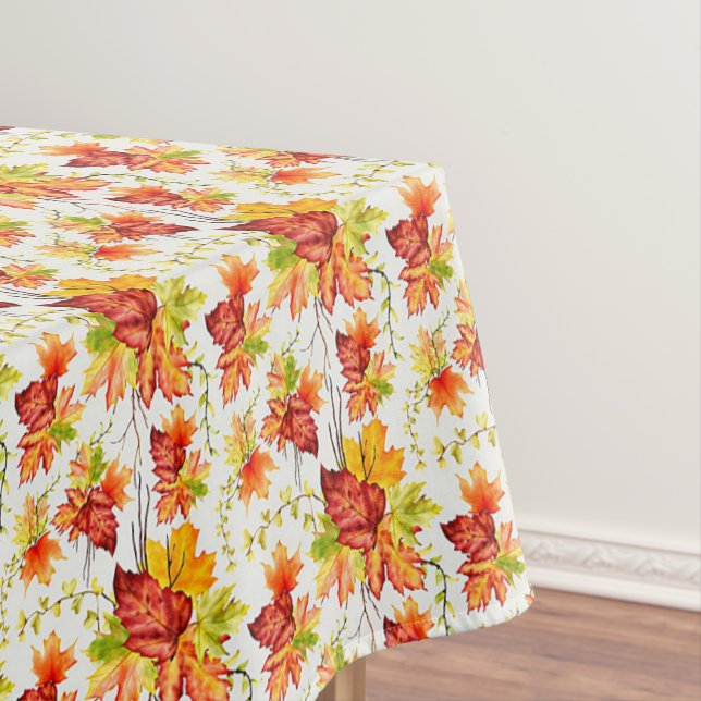 Toalha De Mesa Padrão de folhas de bordo de outono (Posição Original)