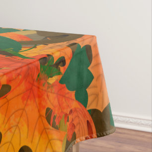 Toalha De Mesa Padrão de Folhas de Quebra para o outono