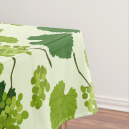 Toalha De Mesa Padrão de Folhas de Uvas e Uvas