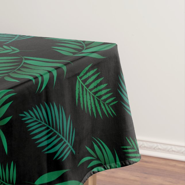 Toalha De Mesa Padrão de Folhas Tropicais 2 (Posição Original)