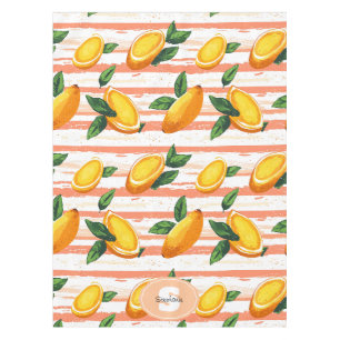 Toalha De Mesa Padrão de Fruta de Mango com Folhas Verdes