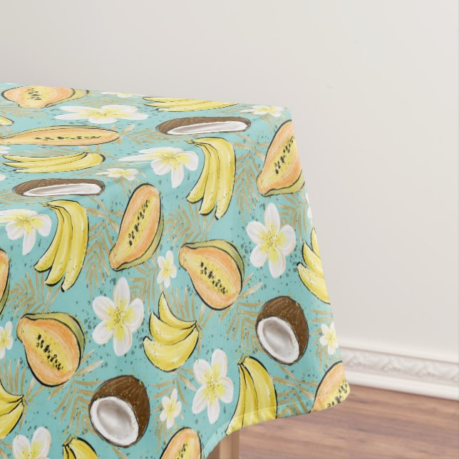 Toalha De Mesa Padrão de Fruta Tropical de Verão (Posição Original)