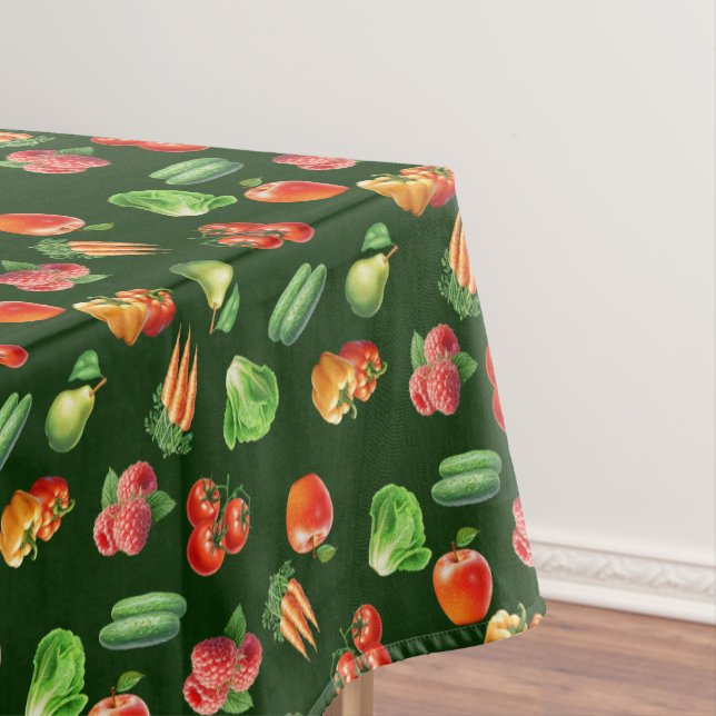 Toalha De Mesa Padrão de frutas e legumes (Posição Original)
