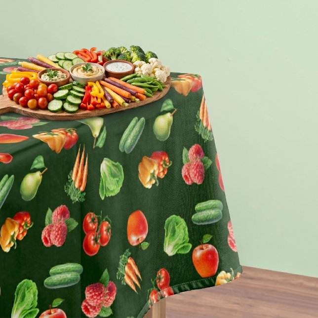 Toalha De Mesa Padrão de Frutas e Legumes (Criador carregado)