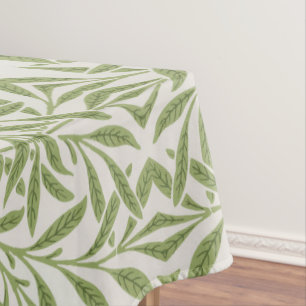 Toalha De Mesa Padrão de galhos de folhas verdes