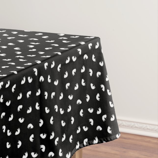 Toalha De Mesa Padrão de Gato CUTO Preto e Branco (Posição Original)