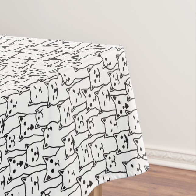 Toalha De Mesa Padrão de gato engraçado (Posição Original)