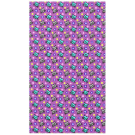 Toalha De Mesa Padrão de Gatos Bonitos em Tablecloth Violeta Gran