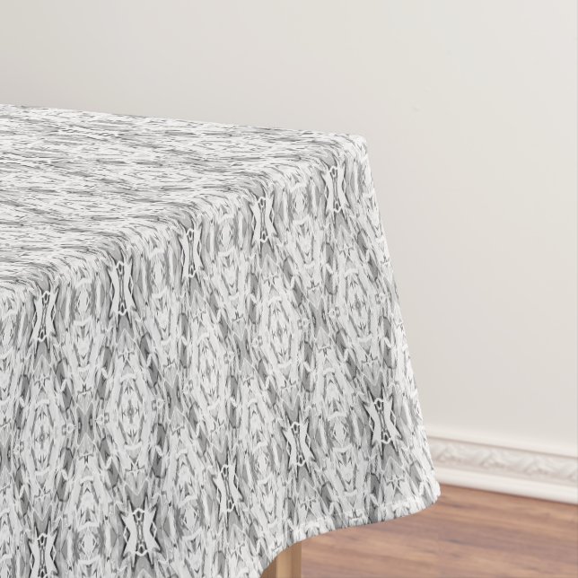 Toalha De Mesa Padrão de geometria da abstrato de cinza clara (Posição Original)