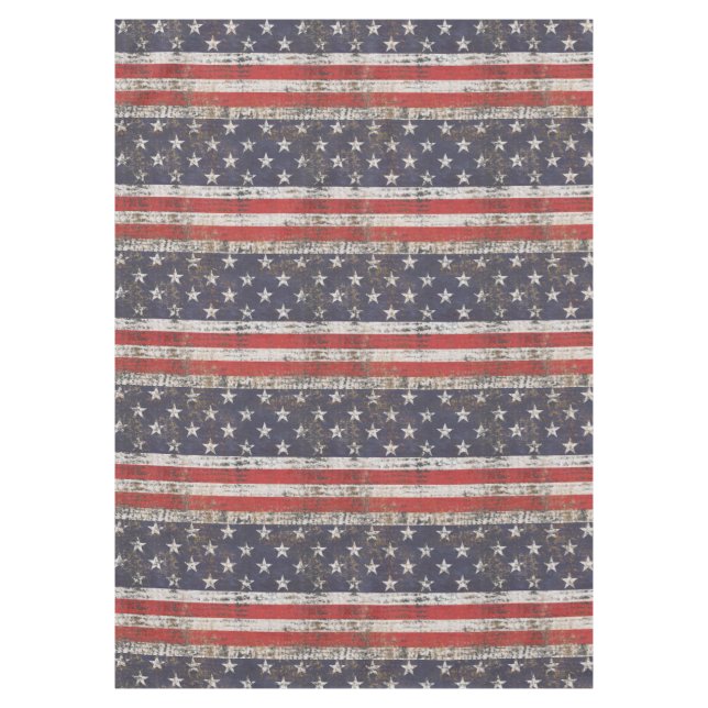 Toalha De Mesa Padrão de Grunge Patriótico (Frente)