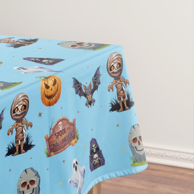 Toalha De Mesa Padrão de Halloween Ativado (Posição Original)