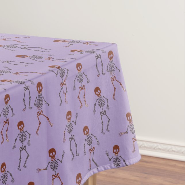 Toalha De Mesa Padrão de Halloween de Esqueletos Dançantes (Posição Original)