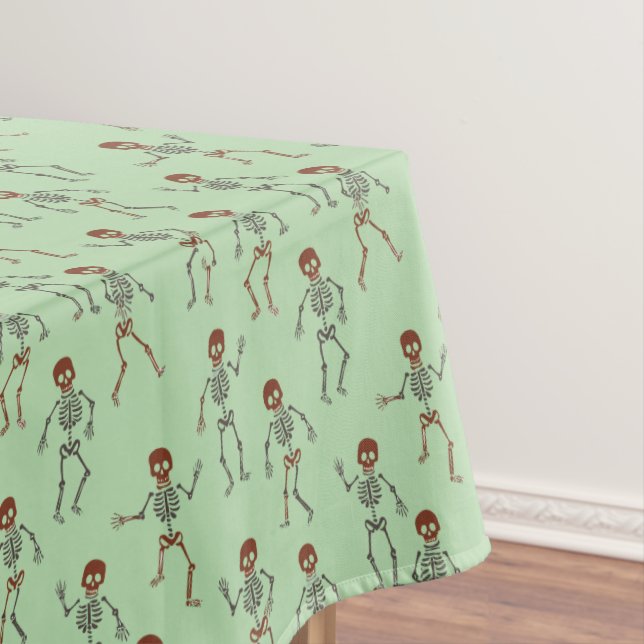 Toalha De Mesa Padrão de Halloween de Esqueletos Dançantes (Posição Original)