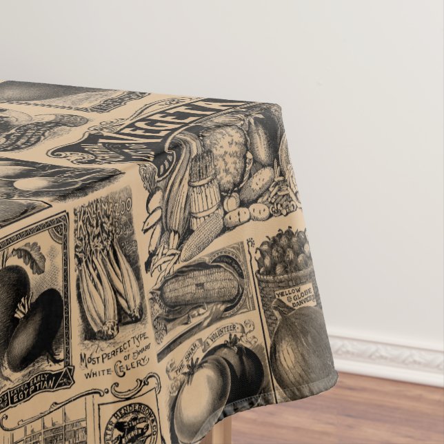 Toalha De Mesa Padrão de hortas vegetais no mercado de fazendeiro (Posição Original)