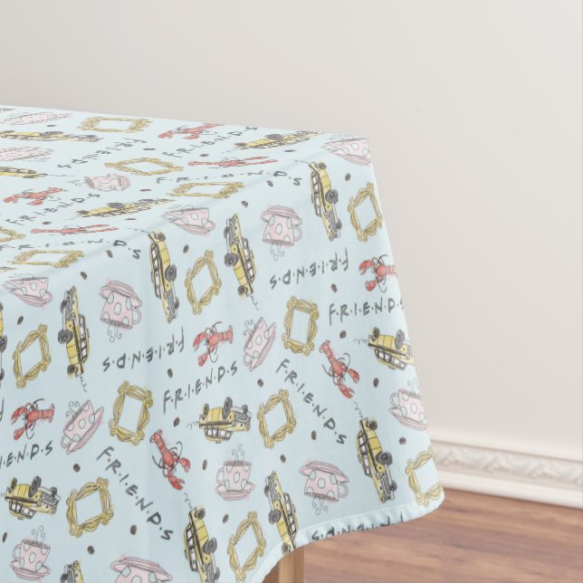 Toalha De Mesa Padrão de Ícones de Aquarela do FRIENDS™ (Posição Original)