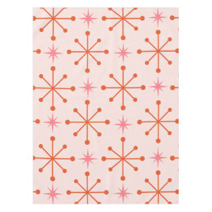 Toalha De Mesa Padrão de Impulsos Atômicos Laranja Cor-de-Rosa me
