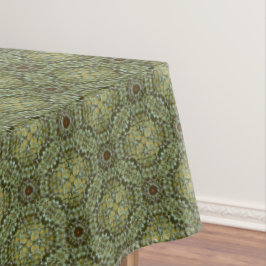 Toalha De Mesa Padrão de kit de têmpera, verde e Dourado