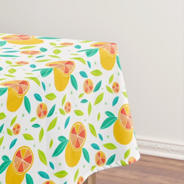 Toalha De Mesa Padrão de Laranjas Doce da Aquarela (Posição Original)
