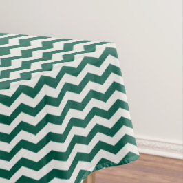 Toalha De Mesa Padrão de listra ziguezague em chevron verde-teal