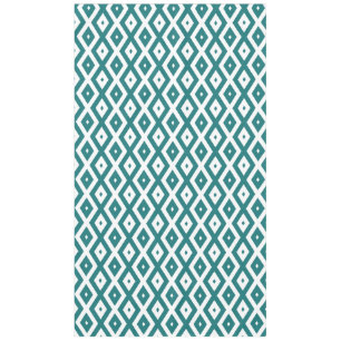 Toalha De Mesa Padrão de losango branco e teal