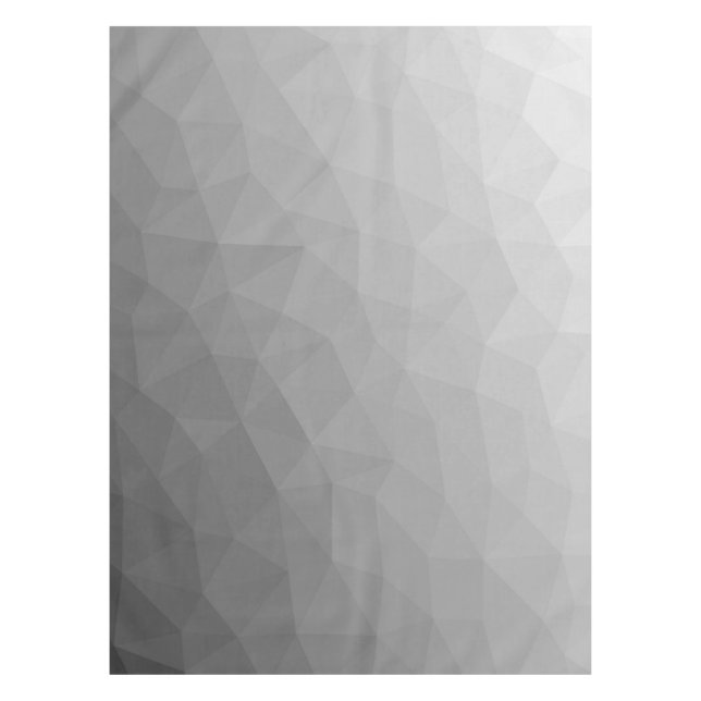 Toalha De Mesa Padrão de Malha Geométrica Gradiente Cinza (Frente)