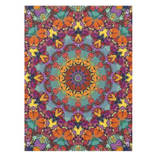 Toalha De Mesa Padrão de Mandala de Caleidoscópio Fractal-64351