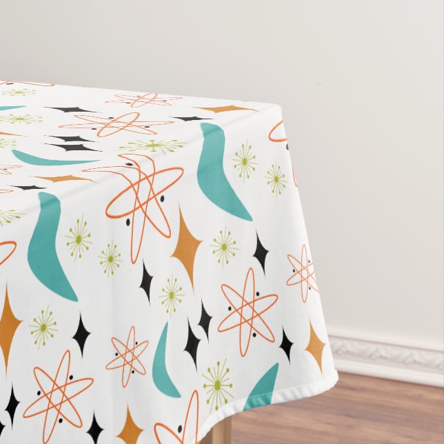 Toalha De Mesa Padrão de Meio século de Boomerang Atômica Azul La (Posição Original)