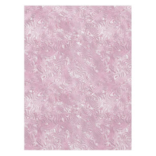 Toalha De Mesa Padrão de Moire de Seda Marmorizada em Rosa Empoei