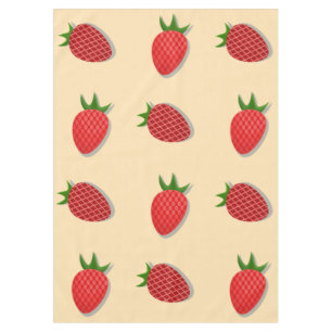 Toalha De Mesa Padrão de morango para frutas vibrações de verão