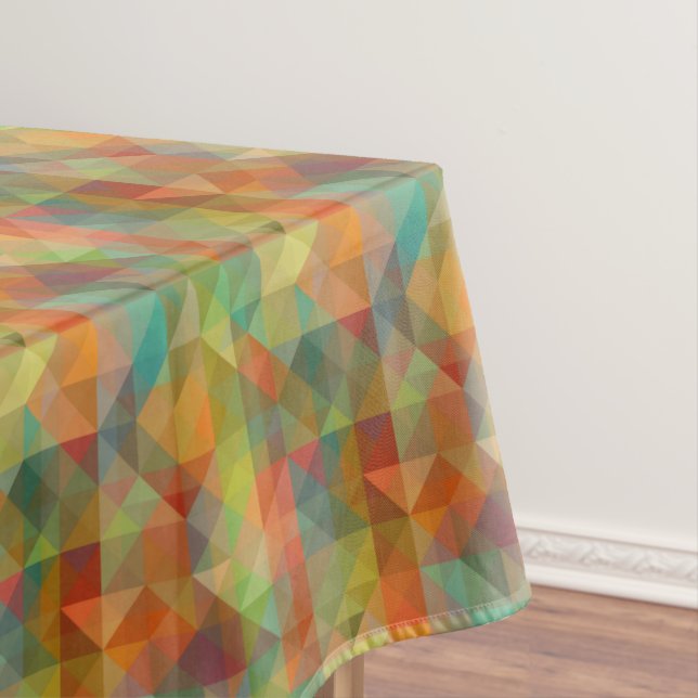 Toalha De Mesa Padrão de mosaico poligonal colorido moderno e div (Posição Original)