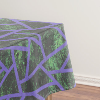 Toalha De Mesa Padrão de mosaico violeta e verde