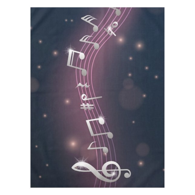 Toalha De Mesa Padrão de música (Frente)