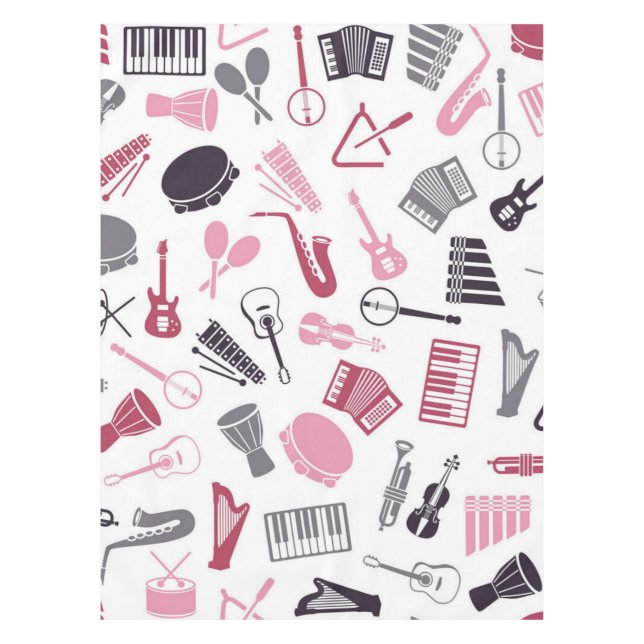 Toalha De Mesa Padrão de música (Frente)