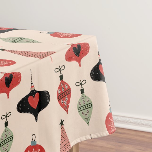 Toalha De Mesa Padrão de Natal Moderno de Meados do Século  (Posição Original)