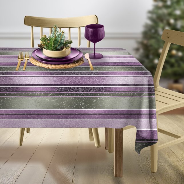 Toalha De Mesa Padrão de Natal Verde Roxo nº 27 ID1009 (Criador carregado)
