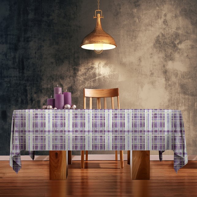Toalha De Mesa Padrão de Natal Verde Roxo nº 2 ID1009 (Criador carregado)
